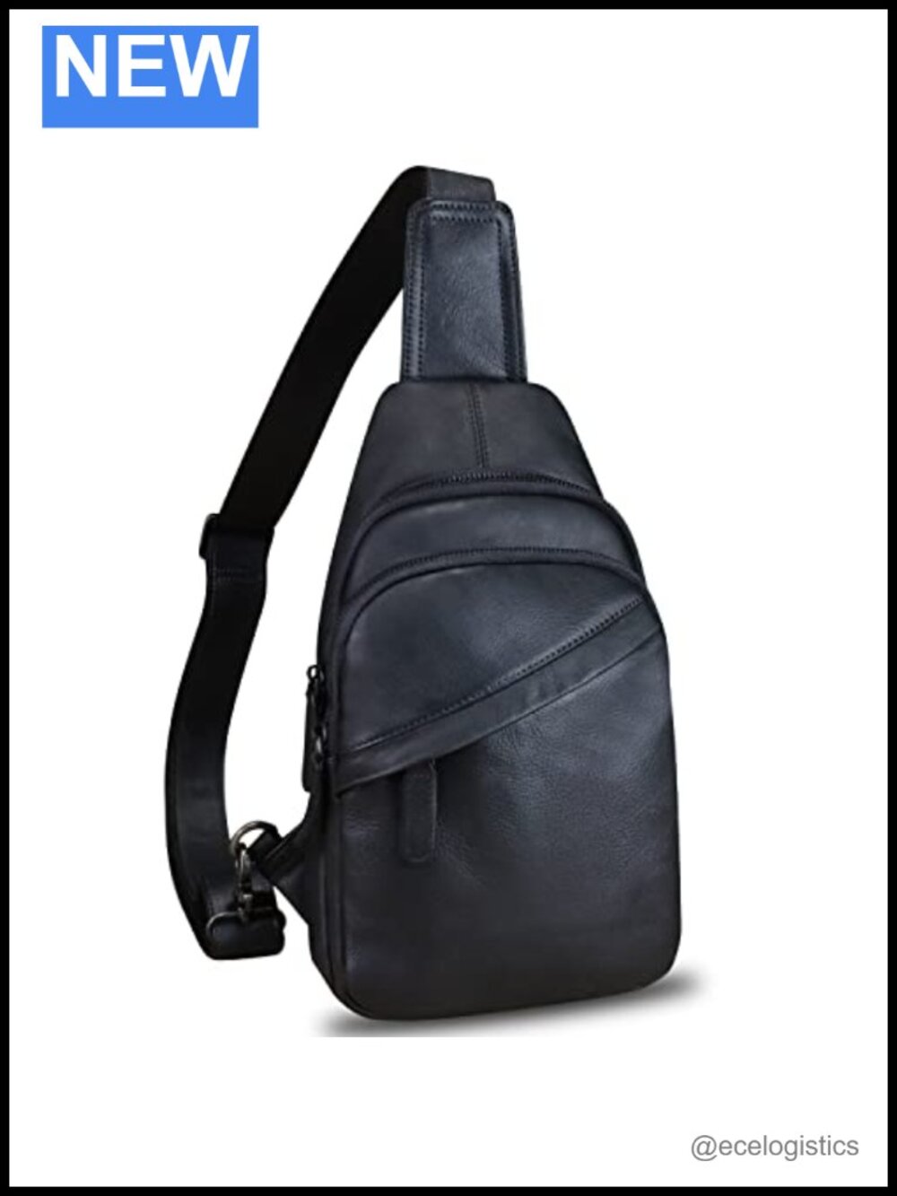 Genuine Leather Sling Bag Crossbody Backpack Unisex Vintage